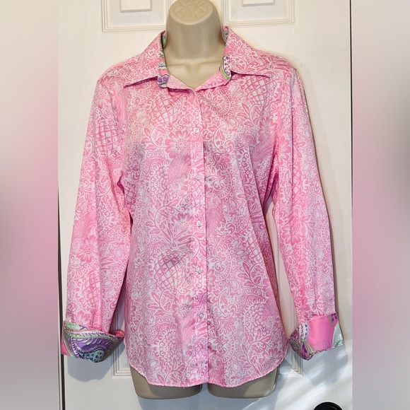 Ruby Rd. Classic Fit and Wrinkle Resistant Women’s shirt, Pink, Size 14 - Picture 2 of 8